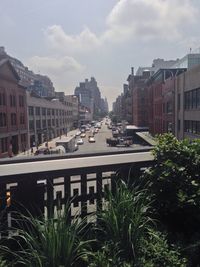 View of canal along buildings