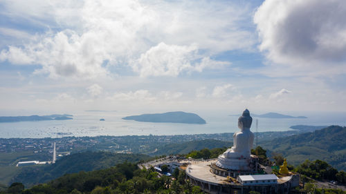 Aerial photography phuket big buddha phuket big buddha is one of the phuket island most important 