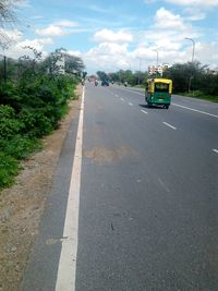 Car on road against sky