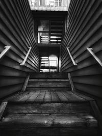 Low angle view of staircase in building