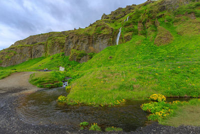 Scenic view of mountain against sky