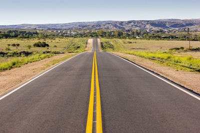 Road passing through land