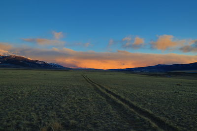 Sunset in the madison valley