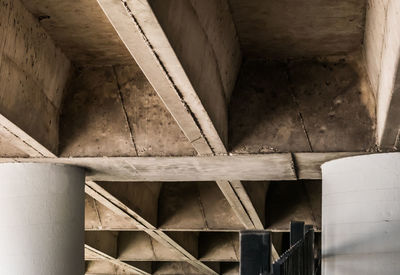 Low angle view of architectural detail of old building