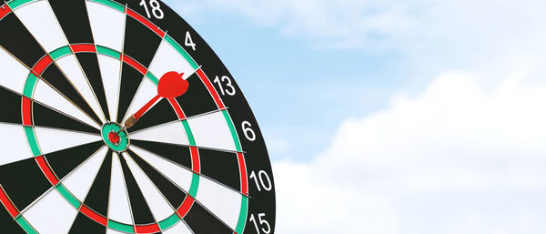 Darts and business success goals concept