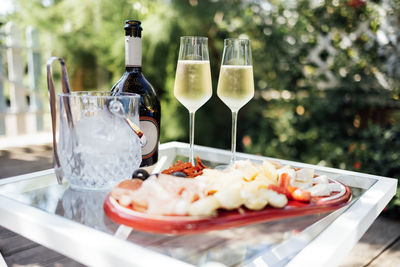 Close-up of food on table