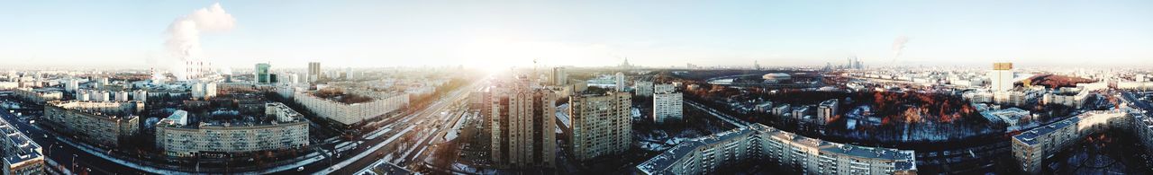 High angle view of city