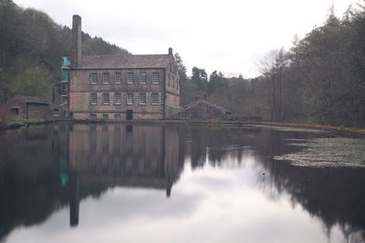 Reflection of building in lake