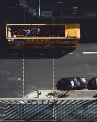 Cars on road in city