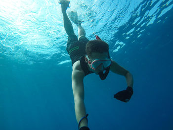 Man snorkeling in sea