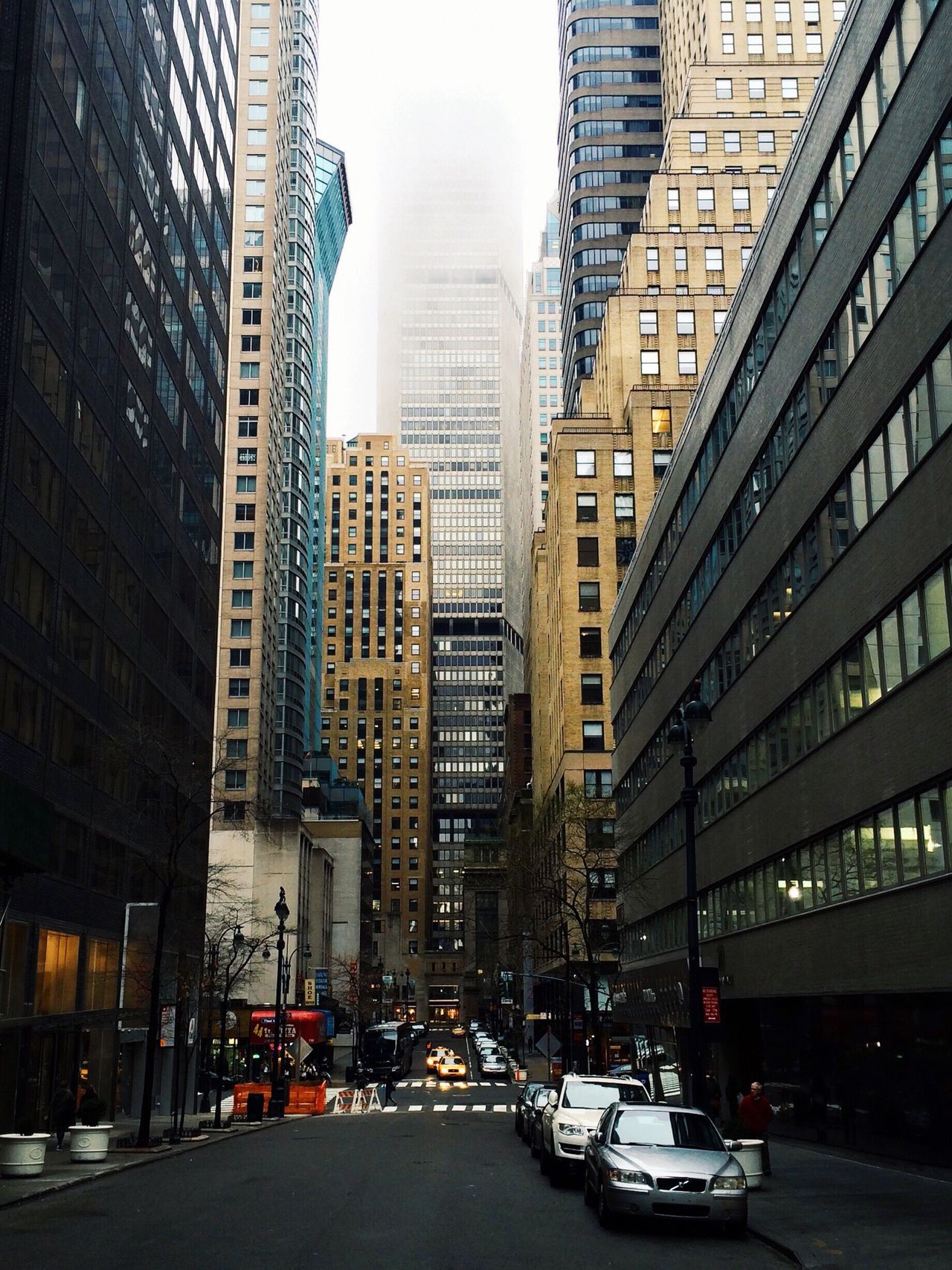 Skyscraper in the fog