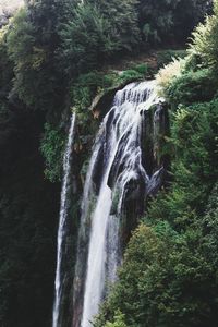 Scenic view of waterfall