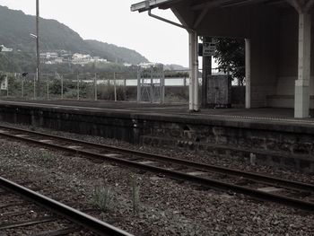 View of railroad station platform