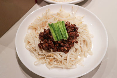 Close-up of meal served in plate