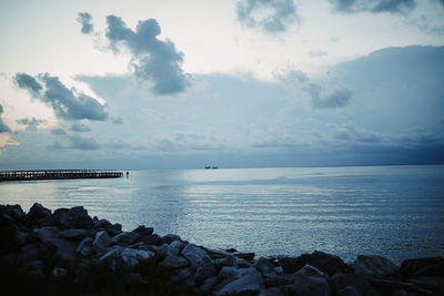 Scenic view of sea against sky