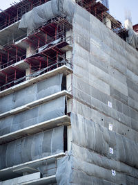 Low angle view of building under construction