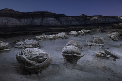 Wild rock formations in the desert wilderness of new mexico at n