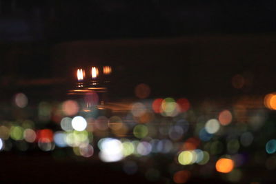 Defocused lights at night