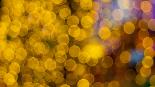 Defocused image of illuminated lights