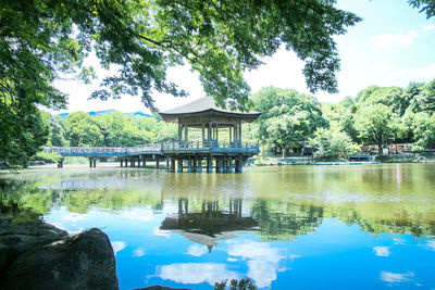 Built structure in lake