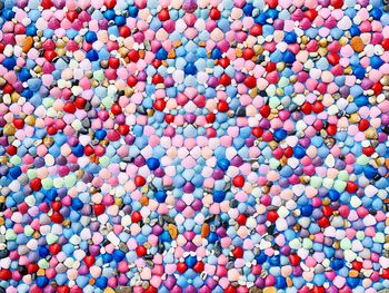 Full frame shot of multi colored pills