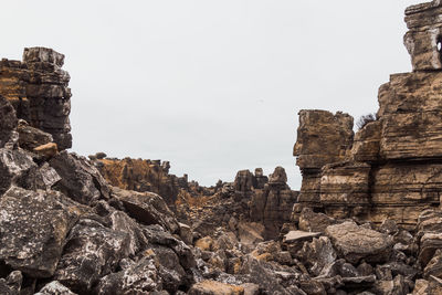 Rock formations against sky