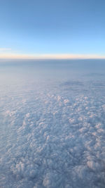 Aerial view of clouds over blue sky