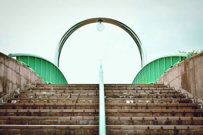 Low angle view of bridge against clear sky