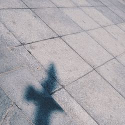Shadow of person on floor
