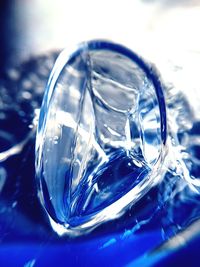 Close up of bubbles against blurred background