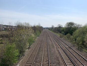 View of railroad tracks against sky