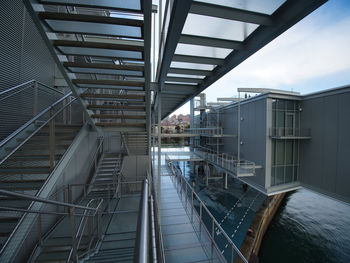 High angle view of bridge