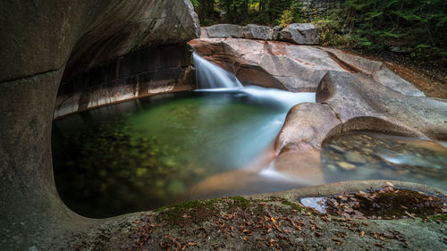 Stream flowing through rocks