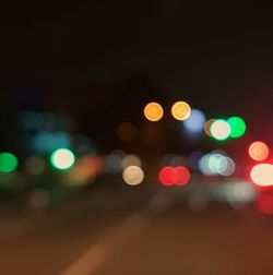 Defocused lights at night