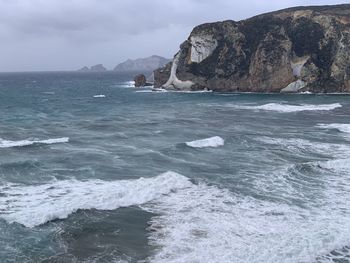 Beach with high wind