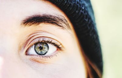 Cropped portrait of woman with colorful