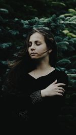Portrait of young woman