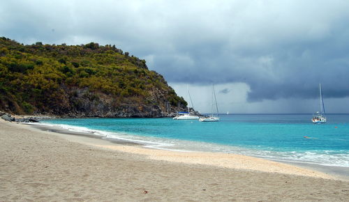 Scenic view of sea against sky