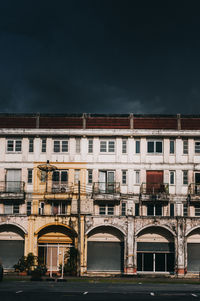 Exterior of building against sky at night