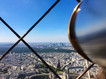 Cityscape against clear sky