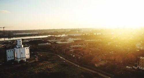 Scenic view of landscape at sunset