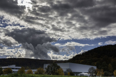 Panoramic view of lake against sky