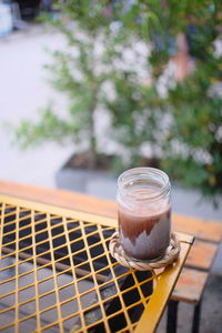 Close-up of coffee on table