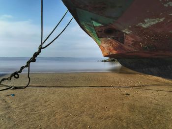 Close-up of sea against sky