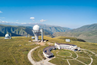 High angle view of landscape against sky