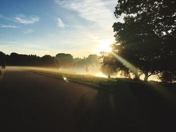 Scenic view of sunset over landscape