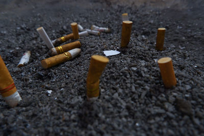 Close-up of cigarette smoking