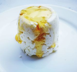 Close-up of ice cream in plate