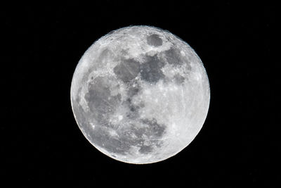Low angle view of moon in sky