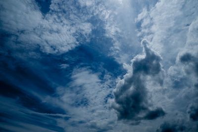 Low angle view of cloudy sky